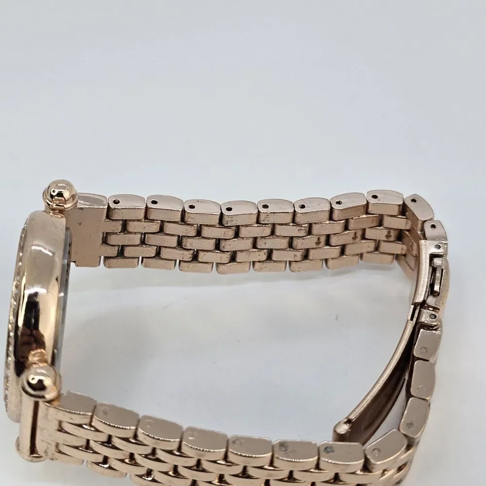 Folio Women's Watch 33MM White Dial Gold Bracelet Band ‎ 7